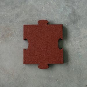 Gumová dlažba puzzle - červená