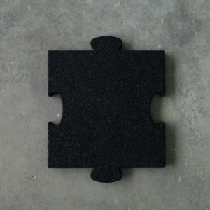 Gumová dlažba puzzle - čierna